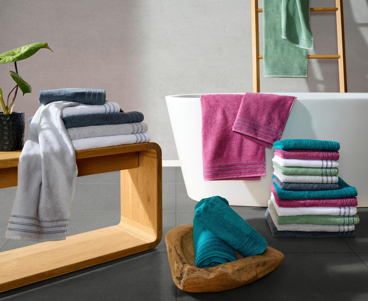 HANDTUCH 50/100 cm Grossetto Weiß  - Weiß, Basics, Textil (50/100cm) - Vossen