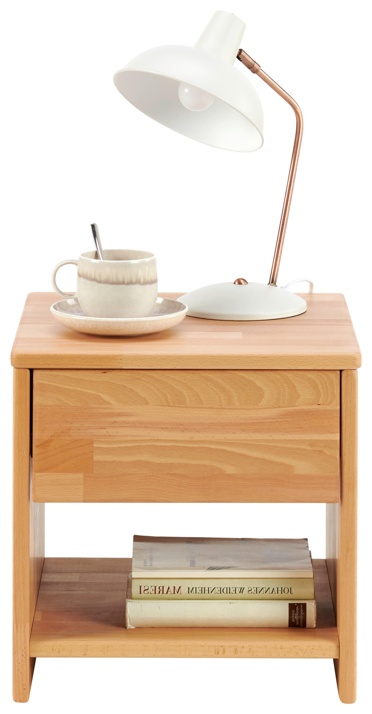 NACHTSCHRANK 40/40/40 cm Kernbuche massiv  - Natur, Holz (40/40/40cm) - MID.YOU