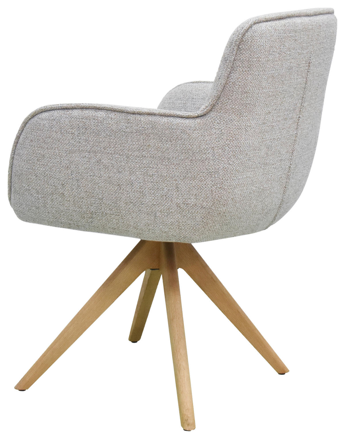 ARMLEHNSTUHL  in Mikrofaser  - Eichefarben/Beige, Design, Holz/Textil (61/87,5/61cm) - Novel