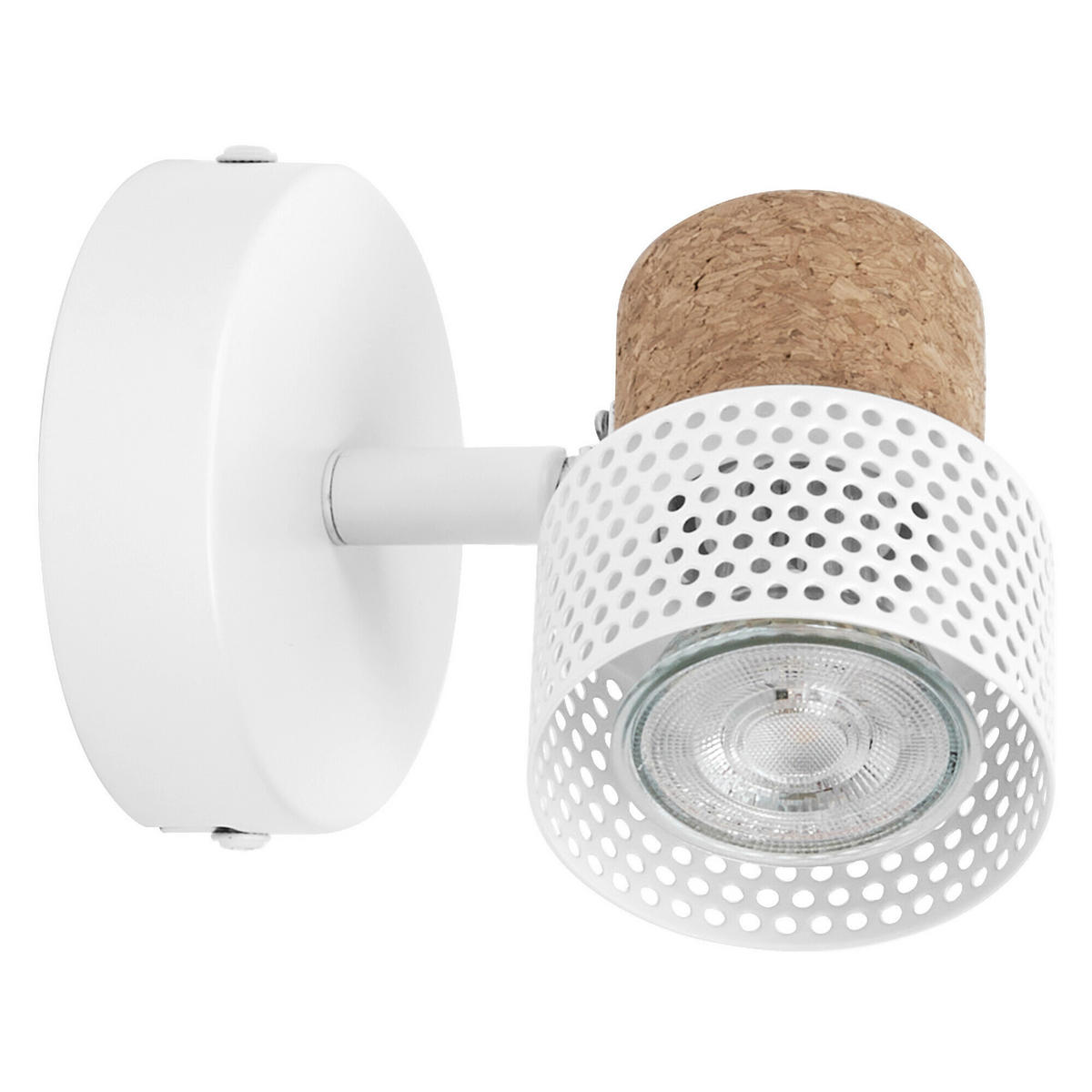 LED-STRAHLER 9/12,6/10,1 cm   - Weiß, Basics, Holz/Metall (9/12,6/10,1cm) - Osram