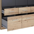 KLEIDERSCHRANK  in Dunkelgrau, Eiche Artisan  - Dunkelgrau/Silberfarben, Design, Holzwerkstoff/Kunststoff (181/197/54cm) - Carryhome