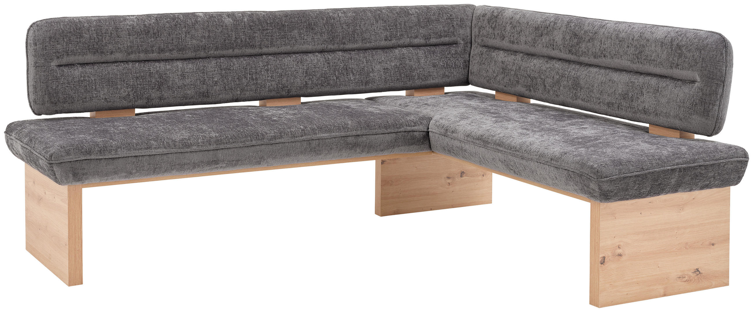 ECKBANK 212/170 cm Webstoff Anthrazit Eiche Sperrholz   - Eichefarben/Anthrazit, KONVENTIONELL, Holz/Textil (212/170cm) - James Wood