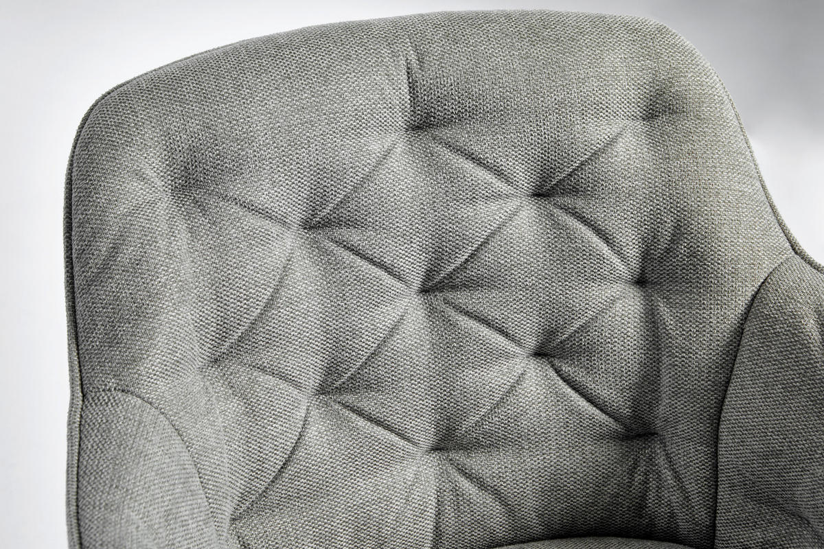 ARMLEHNSTUHL  in Stahl Webstoff  - Hellgrau/Schwarz, Modern, Kunststoff/Textil (57,5/59,5/80,5cm) - Livetastic