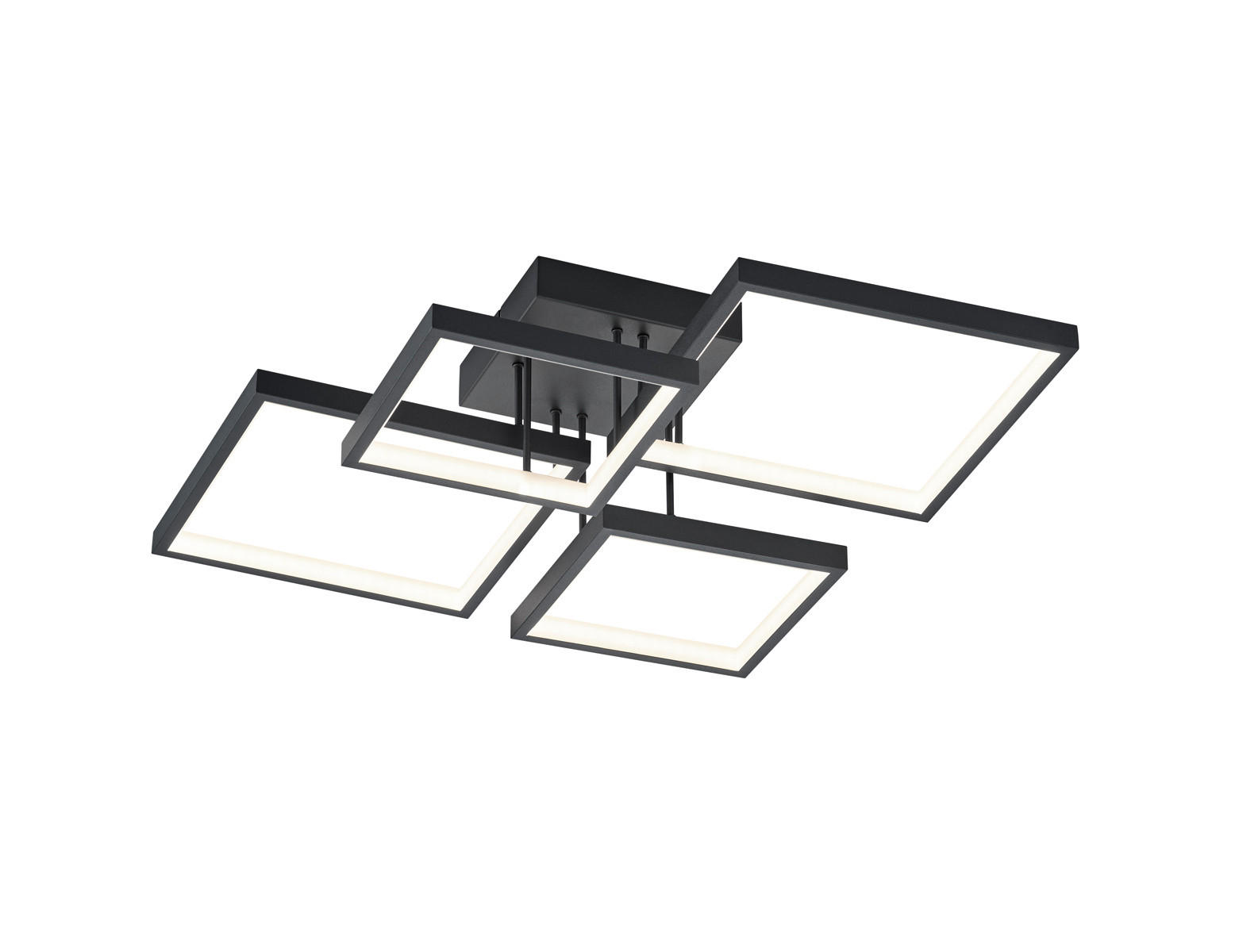 LED-DECKENLEUCHTE     - Weiss/Schwarz, Basics, Kunststoff/Metall (52,5/16,0/52,5cm) - Trio Leuchten