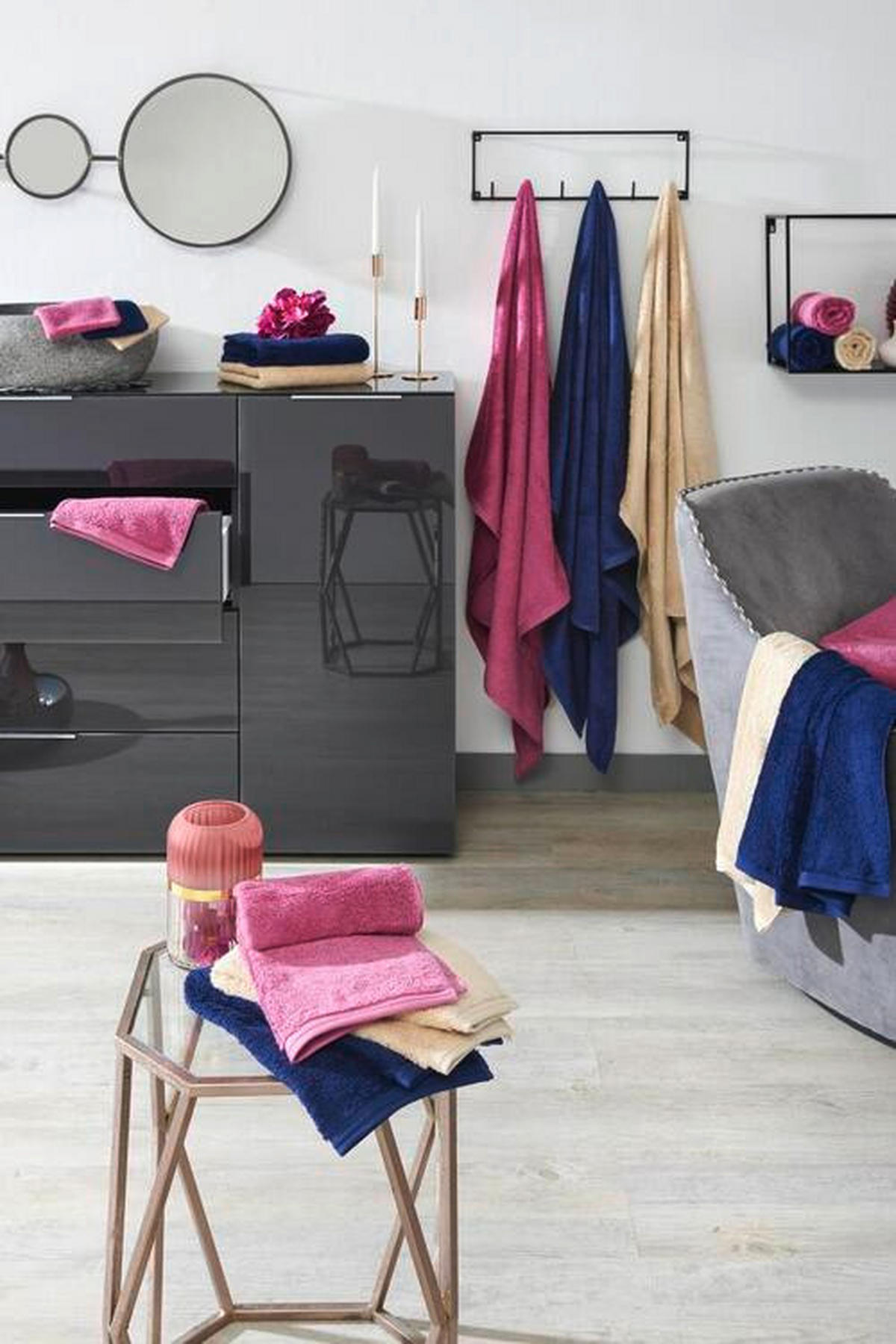 RUČNÍK, 50/100 cm, růžová - růžová, Basics, textil (50/100cm) - Vossen