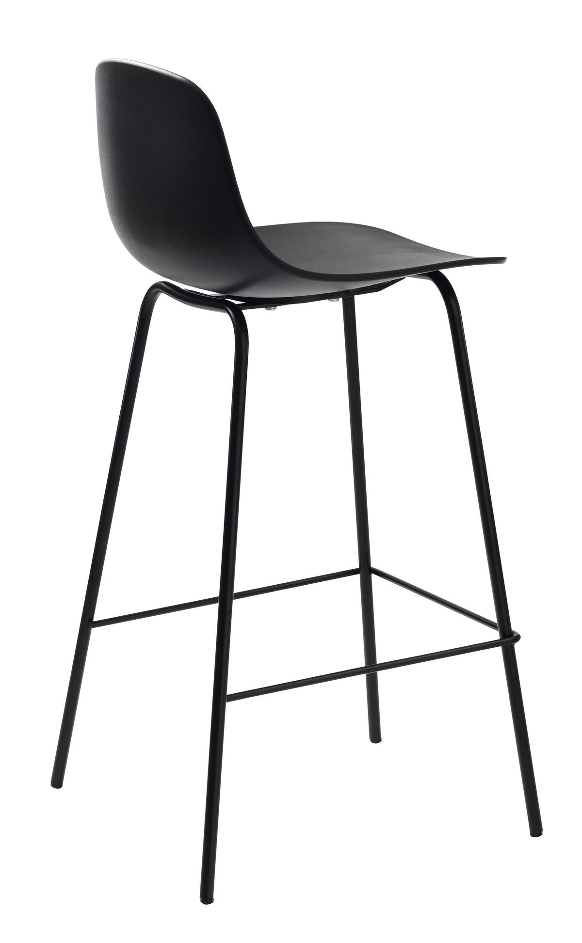 BARHOCKER Schwarz abwischbar, Typenauswahl  - Schwarz, Design, Kunststoff/Metall (41/93/48cm) - Boxxx