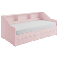 AUSZIEHBETT 90-180/200 cm  in Rosa  - Buchefarben/Rosa, KONVENTIONELL, Holzwerkstoff (90-180/200cm) - Carryhome