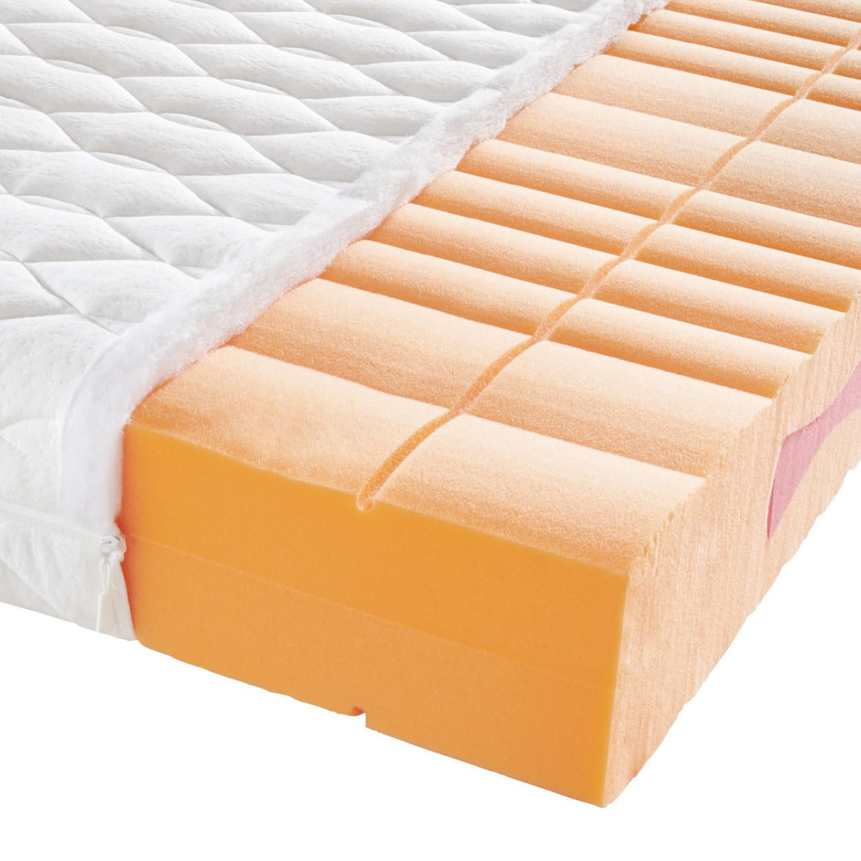 KALTSCHAUMMATRATZE 100/200 cm Höhe ca. 21 cm  - Weiß, Basics, Textil (100/200cm) - Sleeptex