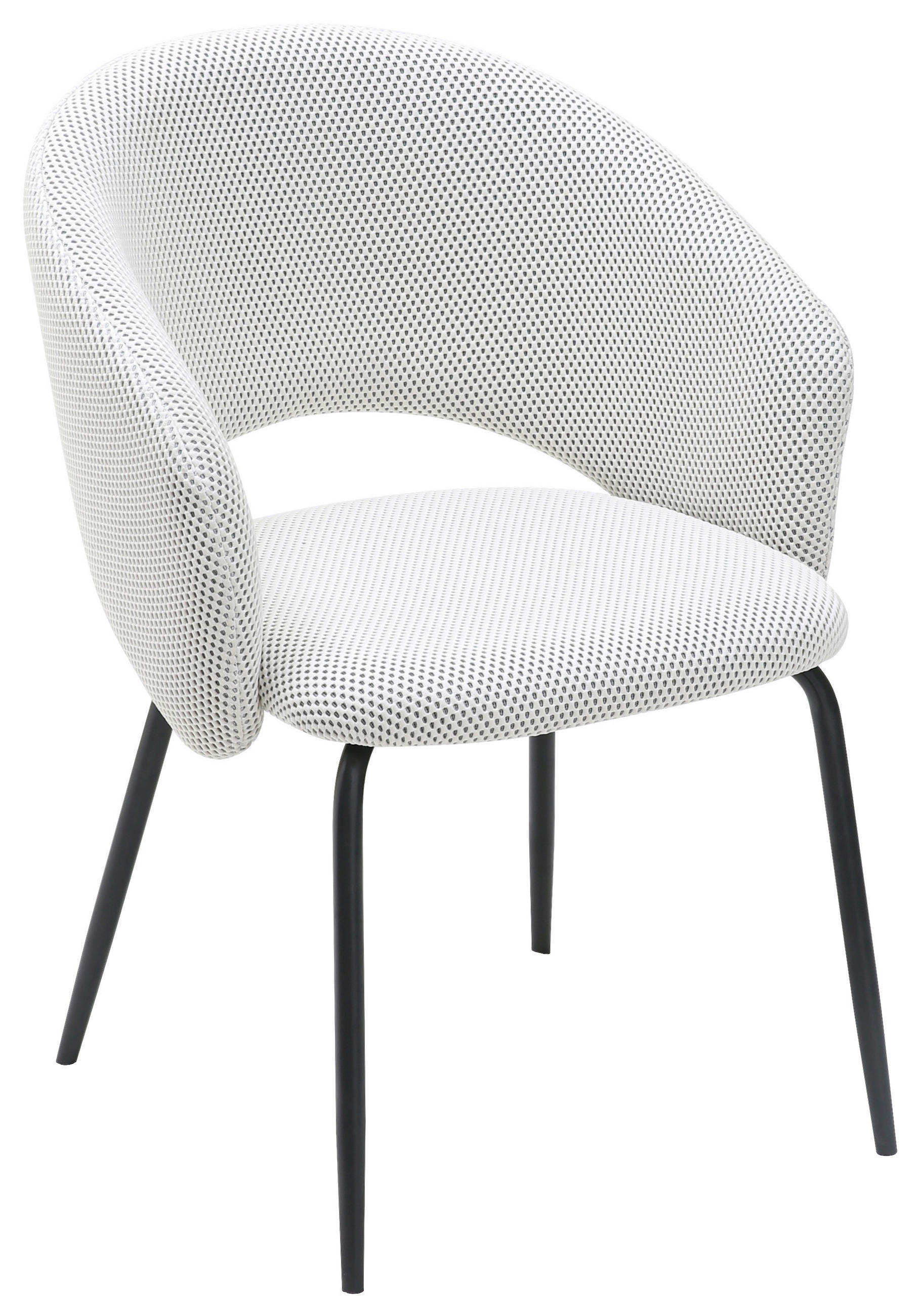 ŽIDLE S PODRUČKAMI, železo, síťovina, krémová - černá/krémová, Moderní, kov/textil (58/80/60cm) - MID.YOU