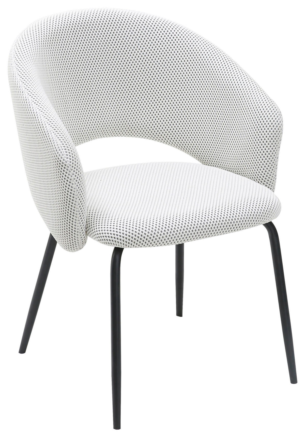 ŽIDLE S PODRUČKAMI, železo, síťovina, krémová - černá/krémová, Moderní, kov/textil (58/80/60cm) - MID.YOU