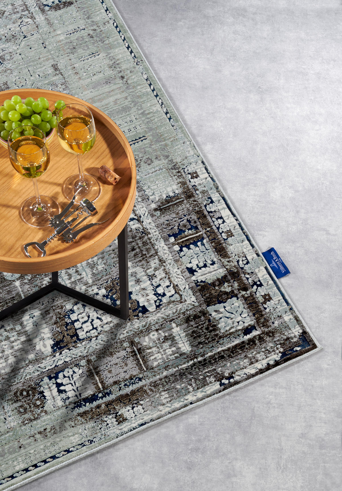 VINTAGE-TEPPICH 115/170 cm Kollektion 1809 Salbeigrün, Anthrazit  - Salbeigrün/Anthrazit, Design, Kunststoff/Textil (115/170cm) - Villeroy & Boch