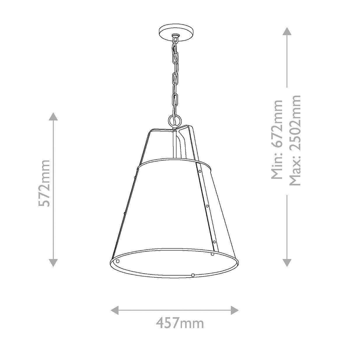 HÄNGELEUCHTE Kichler 57,2/45,7 cm  - Champagner/Schwarz, Design, Metall (57,2/45,7cm) - Elstead Lighting