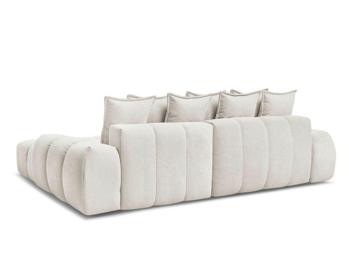 ECKSCHLAFSOFA EVEREST  mit Rücken echt, Armteil links, Armteil rechts Struktur Beige  - Beige/Schwarz, MODERN, Kunststoff/Textil (318/180cm) - Livetastic
