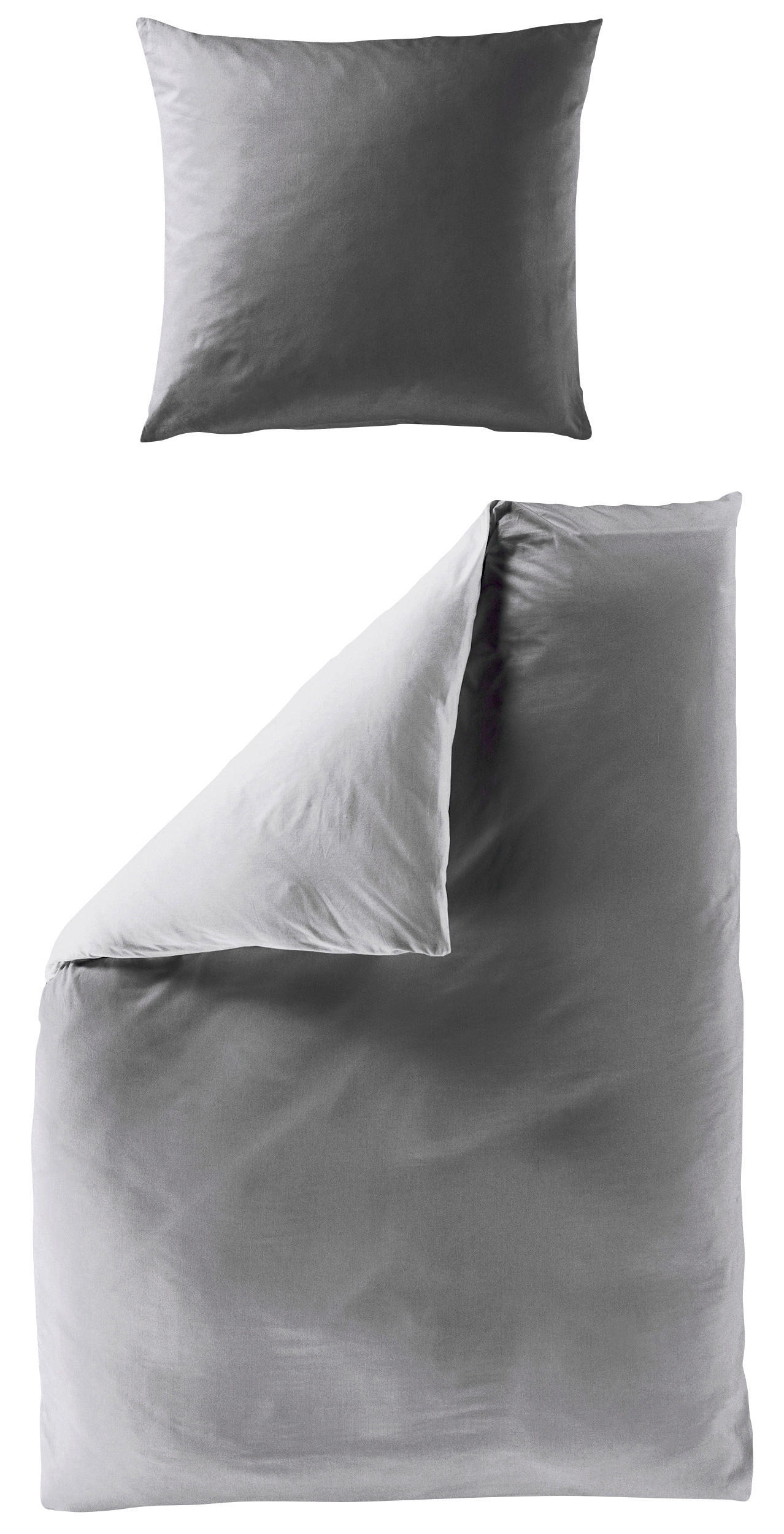 BETTWÄSCHE Renforcé 135/200 cm  - Grau, KONVENTIONELL, Textil (135/200cm) - Bierbaum