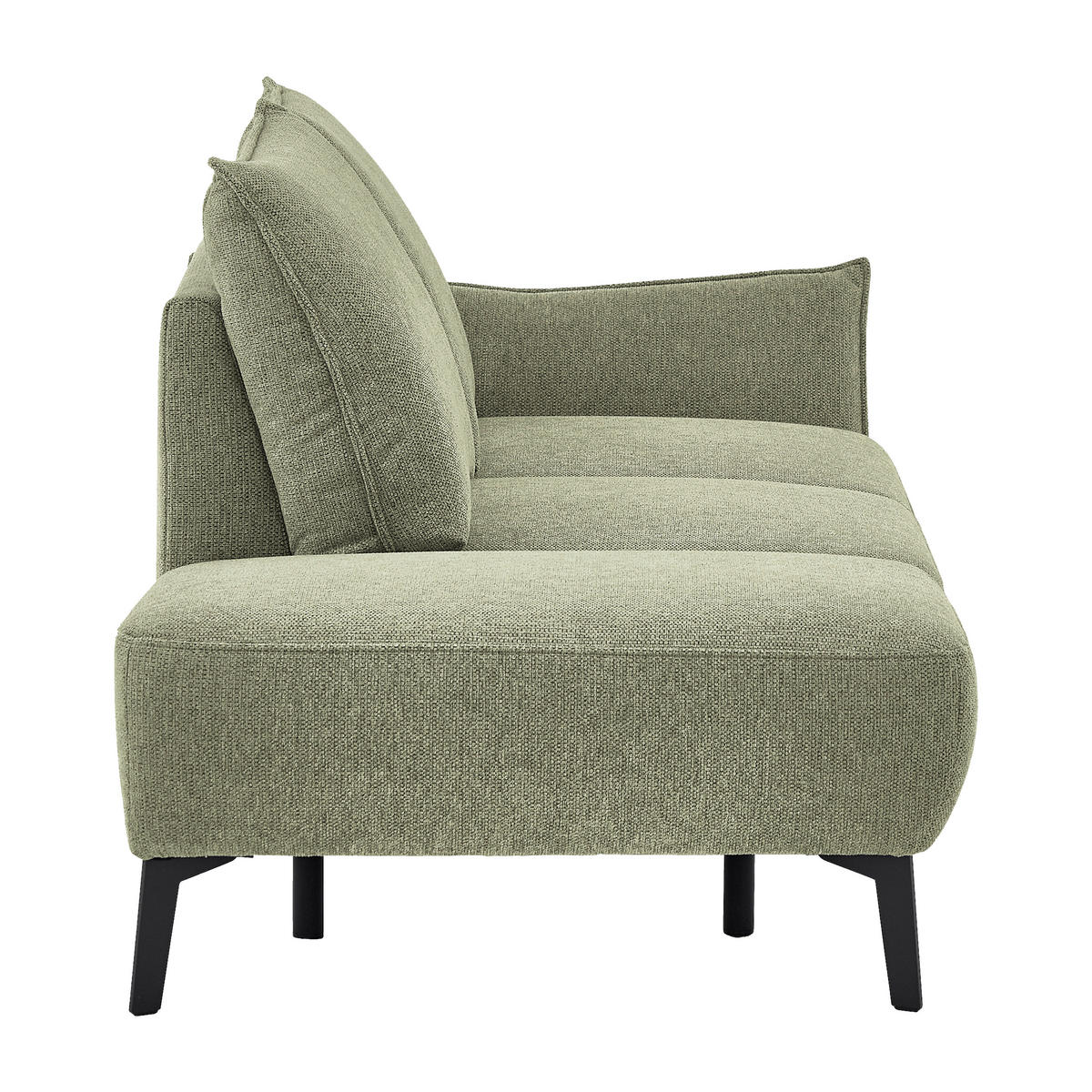 RÉCAMIERE Chenille Grün  - Schwarz/Grün, Konventionell, Textil/Metall (206/90/92cm) - Elegando