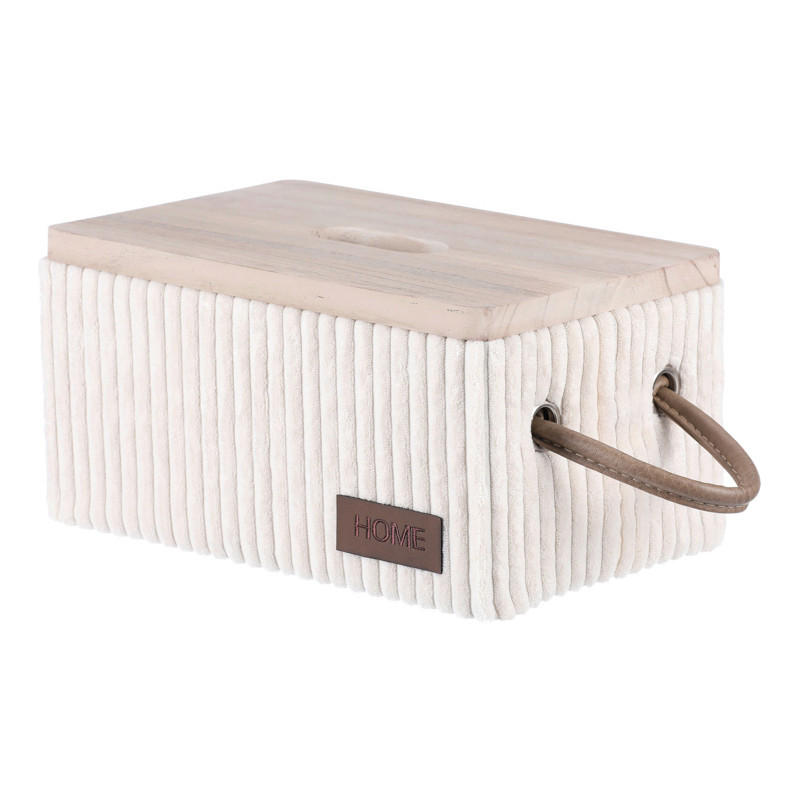 KÔŠ NA BIELIZEŇ, béžová - béžová, Konventionell, textil (29/15/19cm)