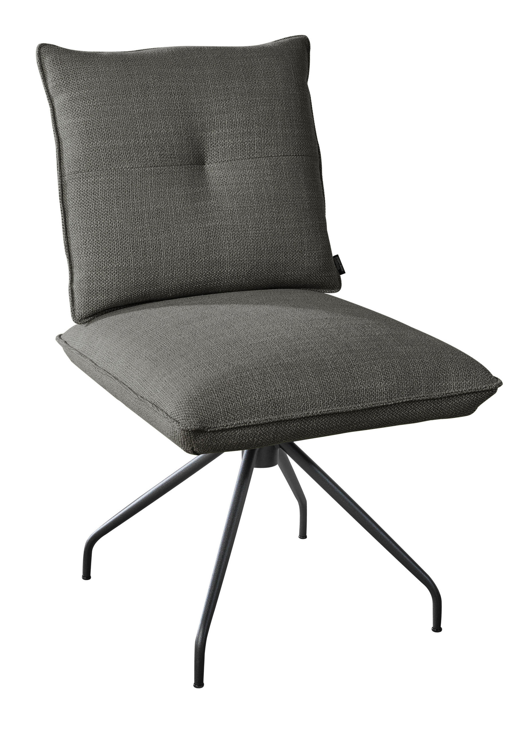 STUHL  in Stahl Struktur Metall, Textil  - Schwarz/Braun, Design, Textil/Metall (50/90/70cm) - Dieter Knoll