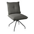 STUHL  in Stahl Struktur Metall, Textil  - Schwarz/Braun, Design, Textil/Metall (50/90/70cm) - Dieter Knoll
