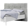 BETT 180/200 cm  in Grau, Weiß  - Schwarz/Weiß, Design, Metall (180/200cm) - Novel