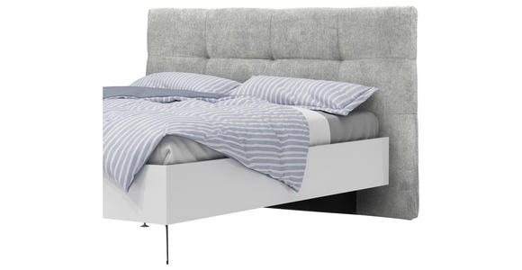 BETT 180/200 cm in Grau, Weiß - Schwarz/Weiß, Design, Metall (180/200cm) - Novel