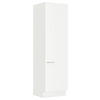 MEHRZWECKSCHRANK 60/216,6/58,2 cm  in Weiß  - Edelstahlfarben/Weiß, MODERN, Holzwerkstoff/Metall (60/216,6/58,2cm) - Nobilia