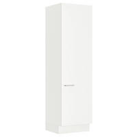 MEHRZWECKSCHRANK 60/216,6/58,2 cm  in Weiß  - Edelstahlfarben/Weiß, MODERN, Holzwerkstoff/Metall (60/216,6/58,2cm) - Nobilia