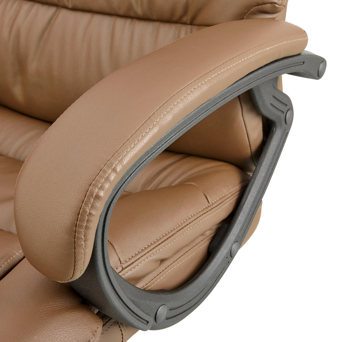 KANCELÁŘSKÉ KŘESLO, vzhled kůže, hnědá, černá - černá/hnědá, Moderní, textil/plast (67/113-122.5/78cm) - MID.YOU