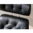 RELAXSESSELSET in Holz, Textil, Leder Braun, Schwarz  - Schwarz/Braun, Design, Leder/Holz (82/85-117/102cm) - Xora
