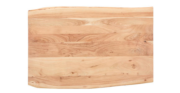 COUCHTISCH Akazie massiv 115/70/45 cm rechteckig Akaziefarben  - Schwarz/Akaziefarben, LIFESTYLE, Holz/Metall (115/70/45cm) - Landscape