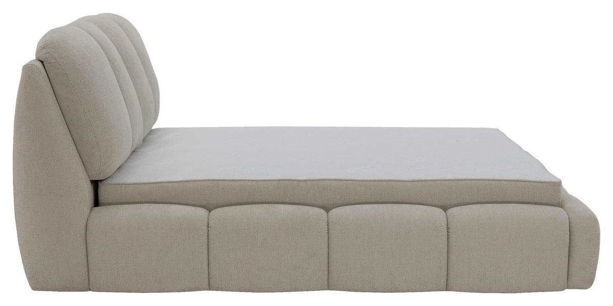 POLSTERBETT 180/200 cm,  in Creme, gepolstertes Kopfteil, Lattenrost, Bettkasten,  - Creme/Schwarz, Design, Holz/Kunststoff (180/200cm) - Chameo