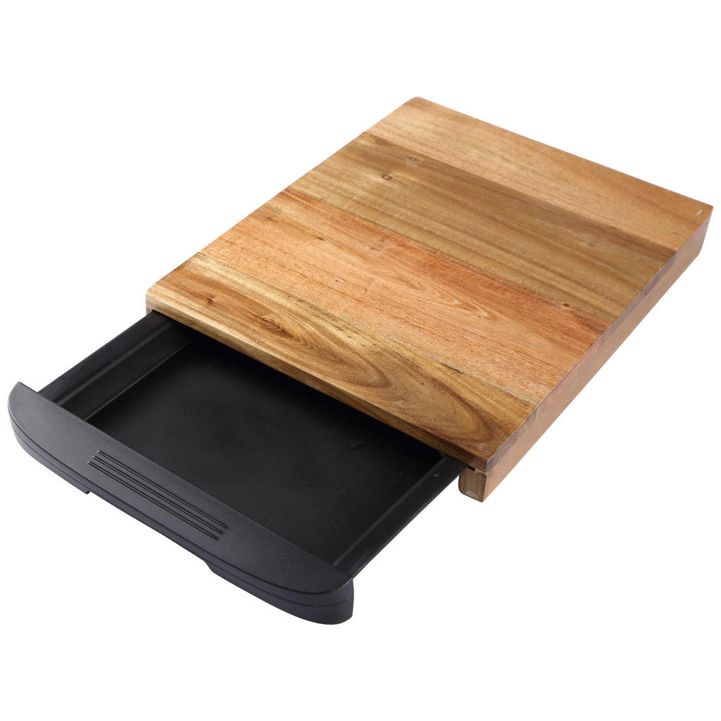 Schneidebrett aus Holz Mit Auffangwanne L/B: 37,3/24,8 cm