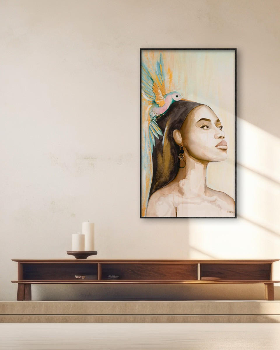 BILD Frauen  - Beige/Schwarz, Basics, Holz/Kunststoff (98/148/10cm)