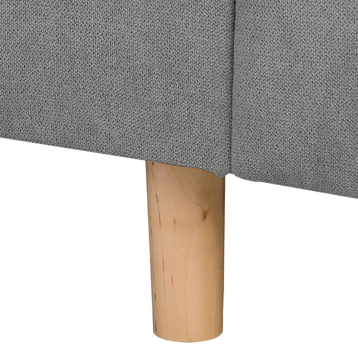 ECKSOFA inkl. Hocker Ariella Dunkelgrau Mikrofaser  - Dunkelgrau/Naturfarben, Design, Holz/Textil (161/231cm) - Livetastic