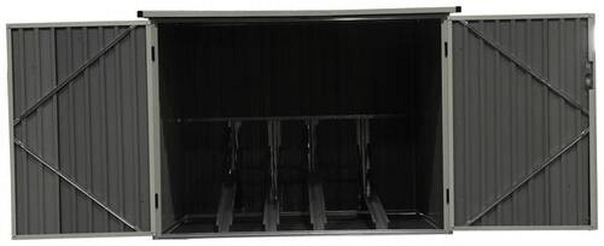 FAHRRADGARAGE 203/158/200 cm  - Anthrazit, Basics, Metall (203/158/200cm) - Ambia Garden