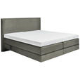 BOXSPRINGBETT 160/200 cm  in Grau  - Grau, KONVENTIONELL, Holz/Textil (160/200cm) - Dieter Knoll