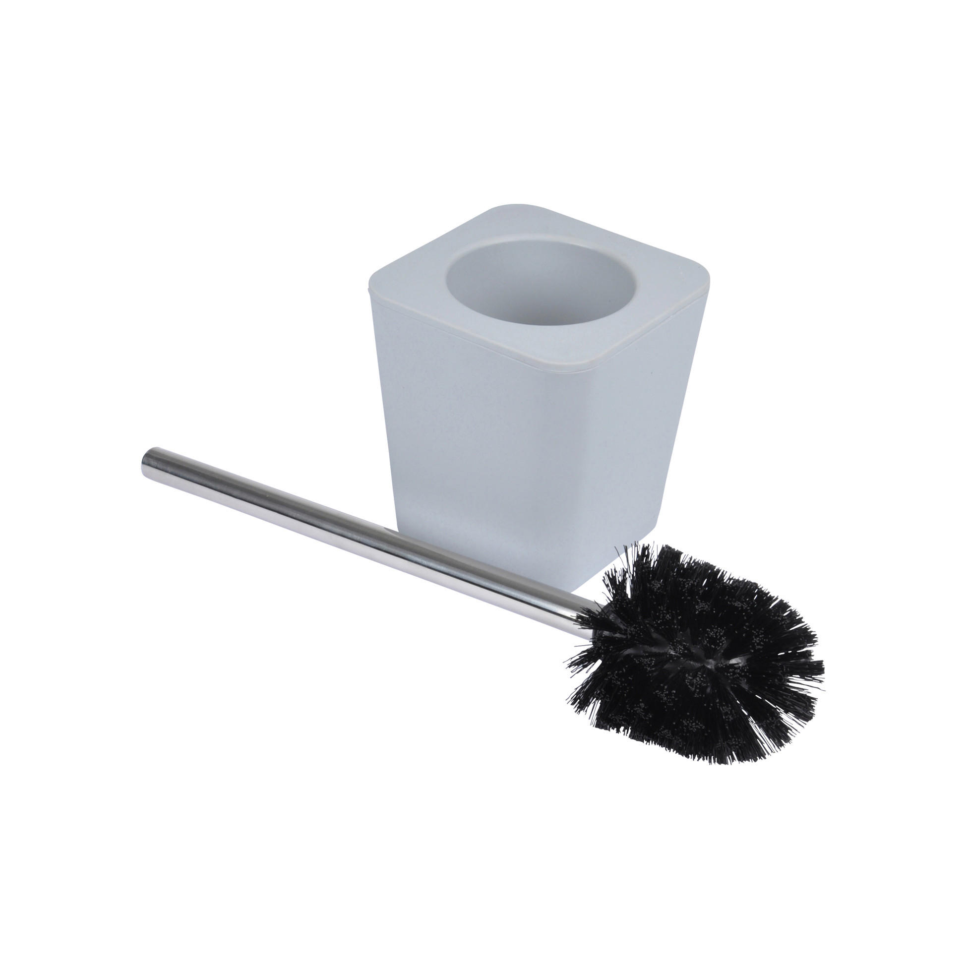 WC GARNITURA SA ČETKOM  svetlosiva   - svetlosiva, Osnovno (11,6/38,2/11,6cm) - Homeware