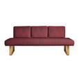 SITZBANK 224/92/78 cm  in Rot  - Eichefarben/Rot, Design, Holz/Textil (224/92/78cm) - Dieter Knoll