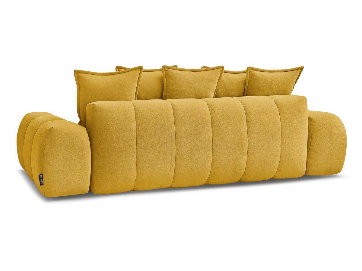 3-SITZER-SOFA EVEREST Struktur Gelb  - Gelb/Schwarz, MODERN, Kunststoff/Textil (278/90/115cm)