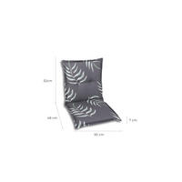 SESSELAUFLAGE Blätter  - Anthrazit/Grün, Basics, Textil (50/100cm)