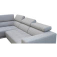 ECKSOFA in Chenille Beige  - Chromfarben/Beige, Design, Textil (207/301cm) - Xora