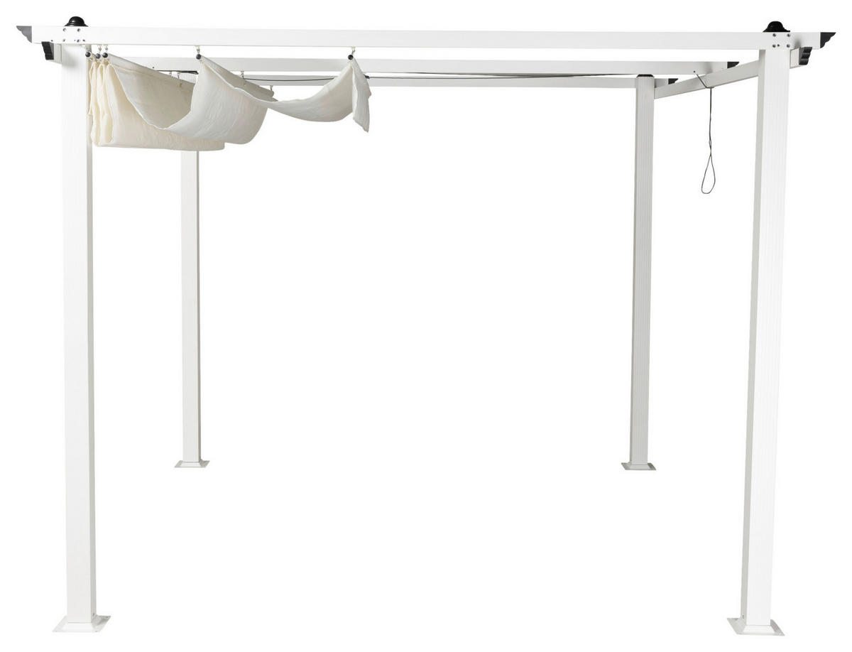 PERGOLA 295/248/295 cm   - Weiß, KONVENTIONELL, Textil/Metall (295/248/295cm) - Gardenson