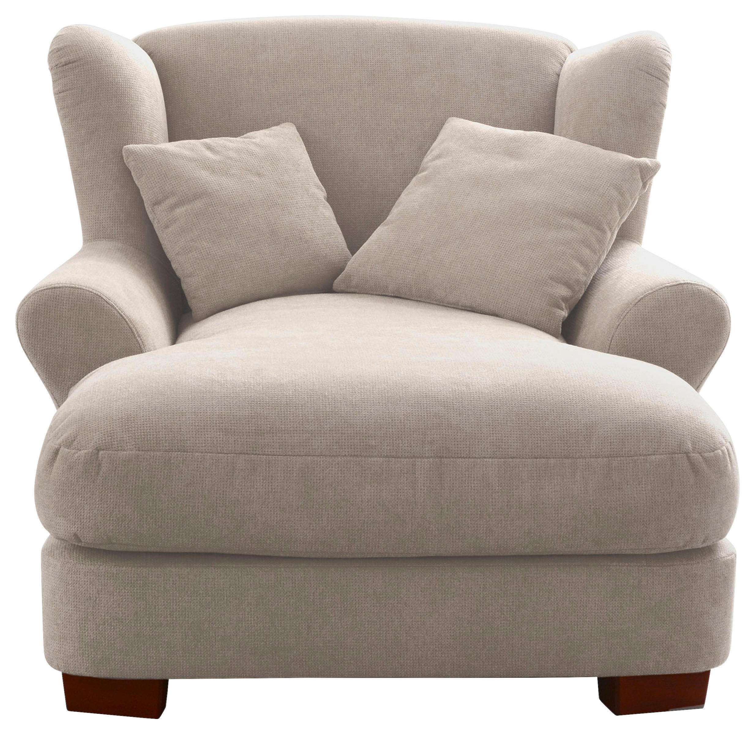 XXL-SESSEL - Creme, ROMANTIK / LANDHAUS, Holz/Textil (120/101/142cm) - Sit & More