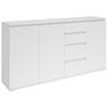 SIDEBOARD Brest 160/84/35 cm 4 Schublade(n)  - Weiß/Grau, Design, Holzwerkstoff/Kunststoff (160/84/35cm) - Boxxx