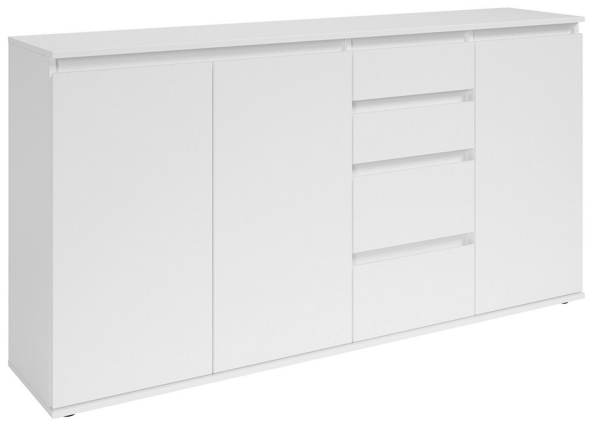SIDEBOARD Brest  in 160/84/35 cm  - Weiß/Grau, Design, Holzwerkstoff/Kunststoff (160/84/35cm) - Boxxx