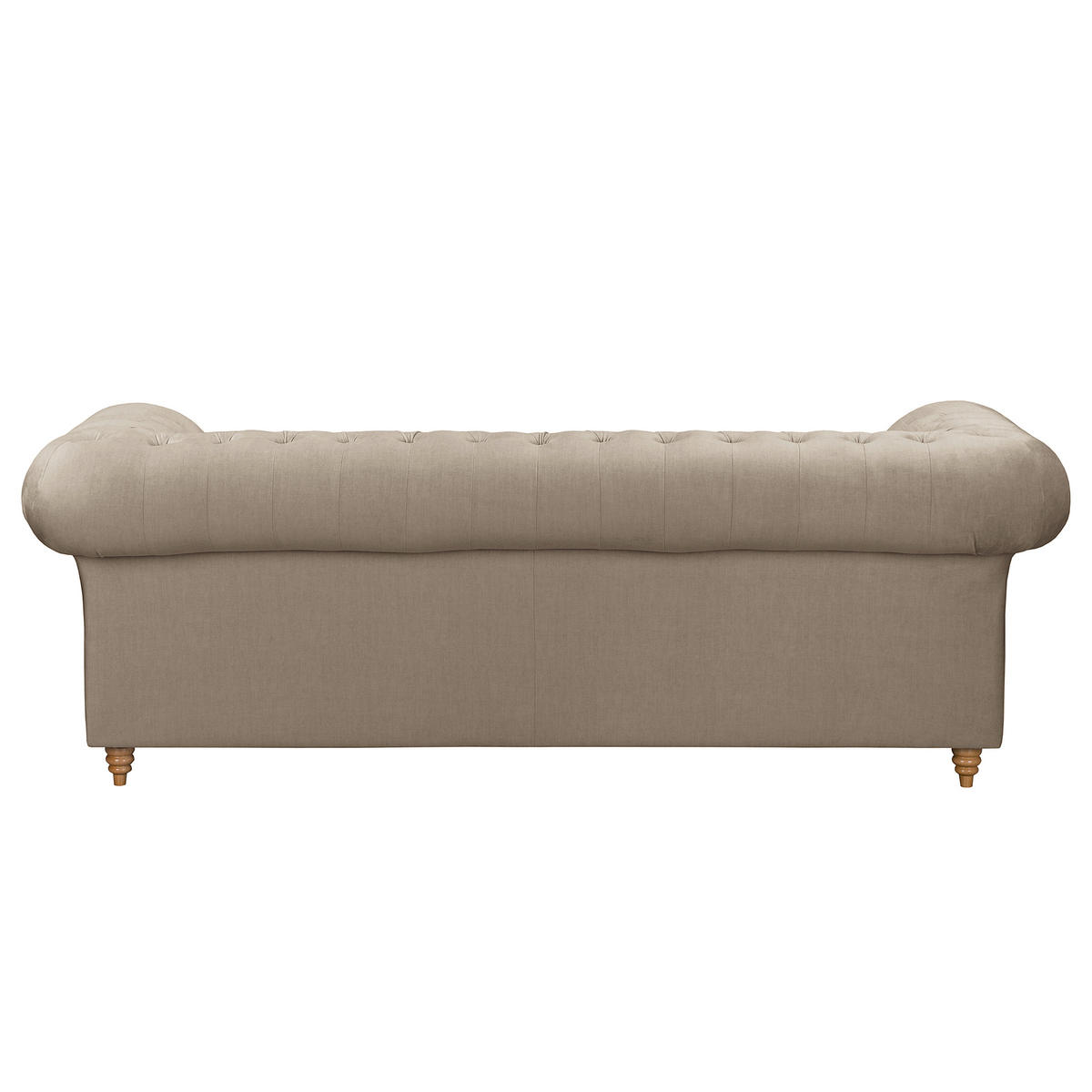 3-SITZER-SOFA Laura Mikrofaser Taupe  - Taupe/Braun, Design, Holz/Textil (218/75/91cm) - P & B