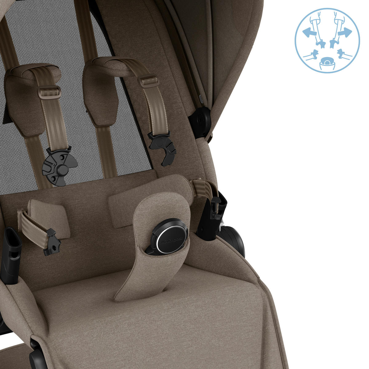 KINDERWAGEN Fame  - Graubraun/Graphitfarben, Basics, Kunststoff/Textil (61.5/110/95,5cm) - Maxi-Cosi