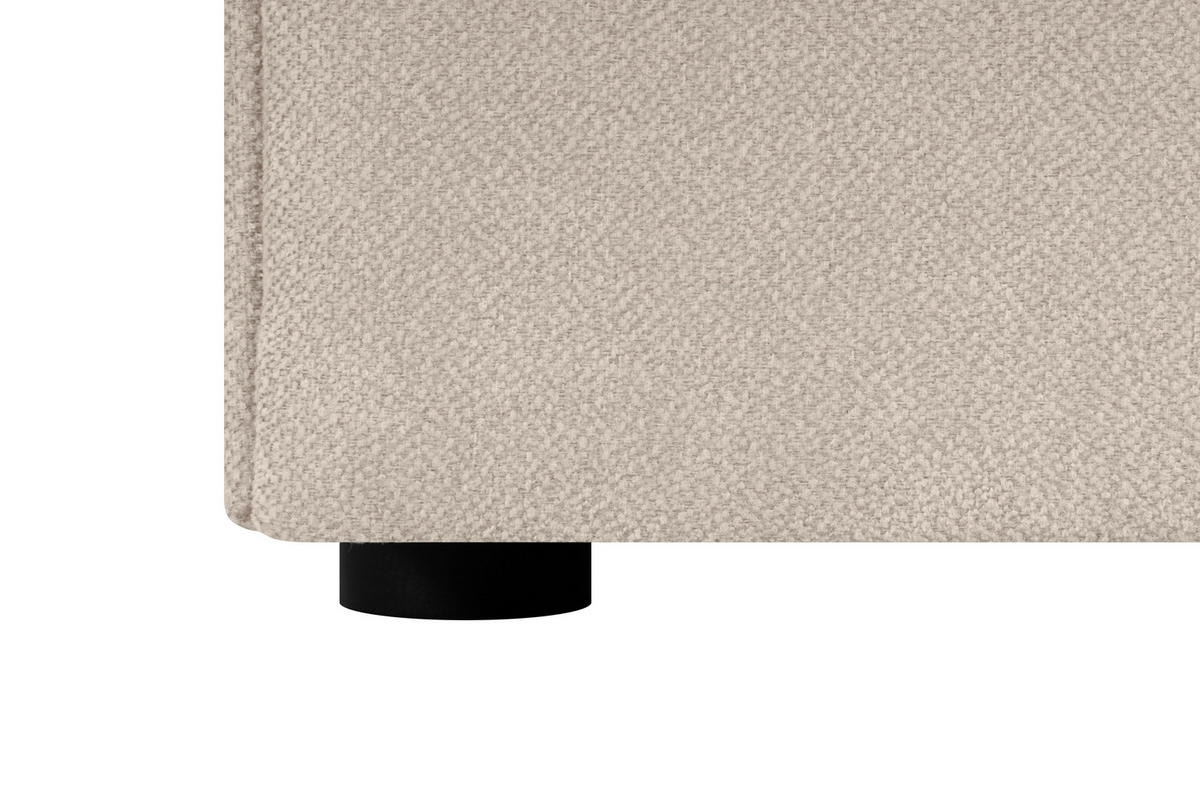 BOXSPRINGBETT 90/200 cm,  in Beige  - Beige/Schwarz, Design, Kunststoff/Textil (90/200cm) - Welnova