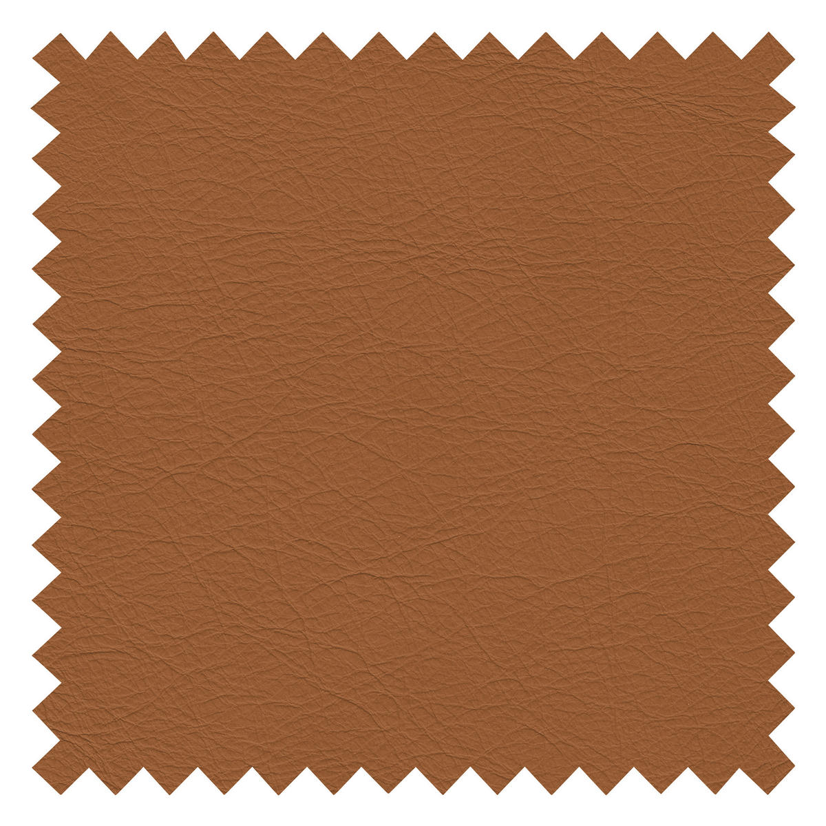 HOCKER in Leder Cognac  - Cognac/Schwarz, Design, Leder/Metall (96/45/80cm) - Livetastic