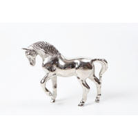 DEKORAČNÝ KÔŇ - niklová, Design, kov (26,5/7,5/22,5cm) - Ambia Home