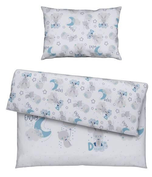 BABYBETTWÄSCHE 80/80 cm  - Blau/Grau, Basics, Textil (80/80cm) - Avelia